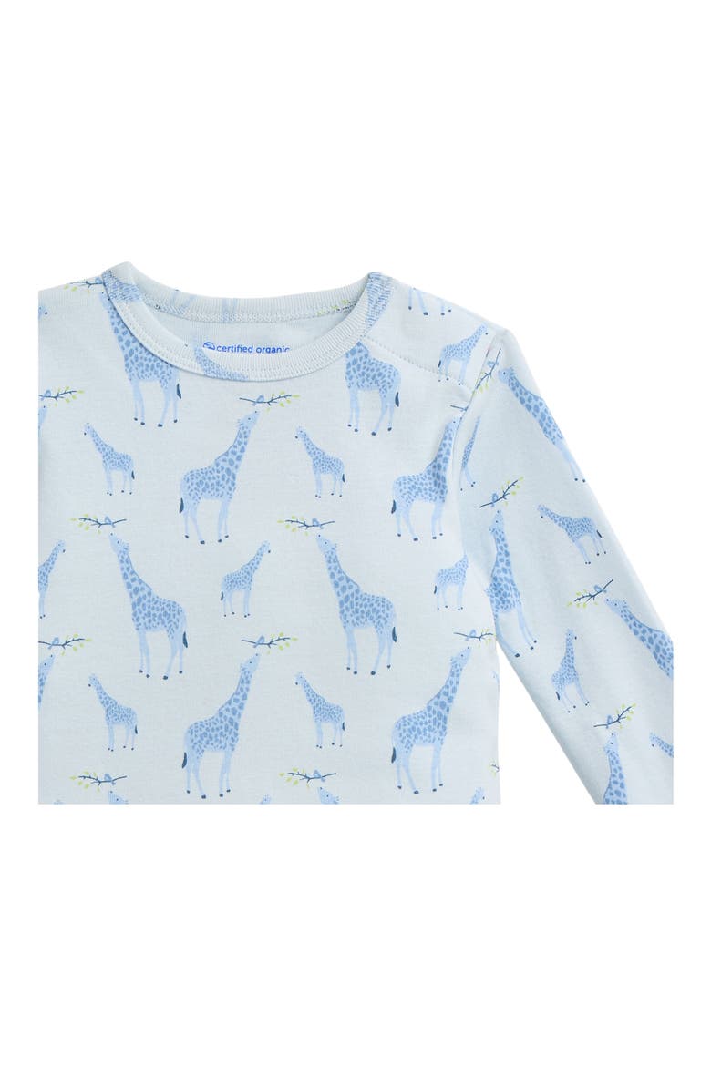 Kids' Jolie Giraffe Two-Piece Fitted Pajamas, Alternate, color, BLUE