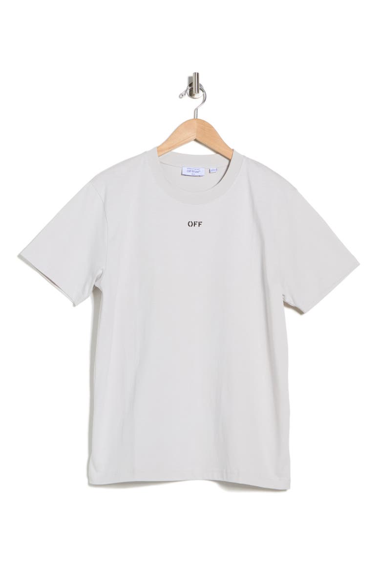 Slim Fit OFF Stamp Graphic T-Shirt, Alternate, color, LIGHT STONE-BLACK