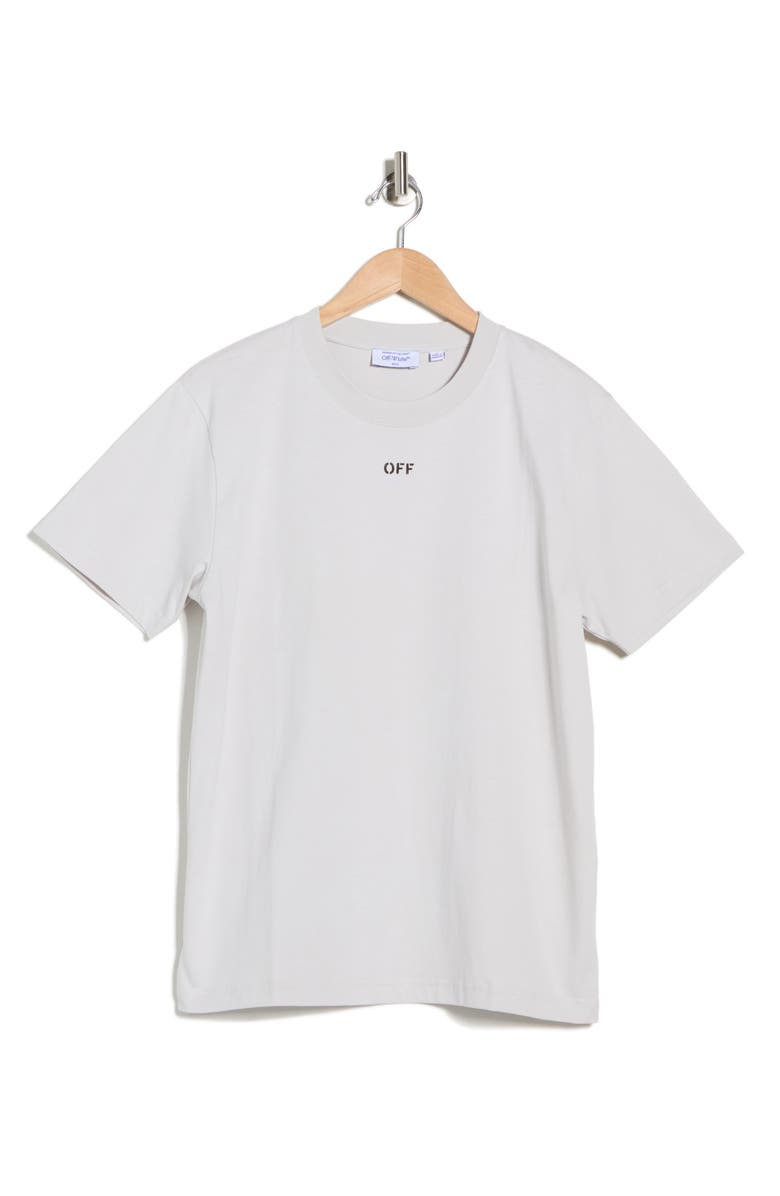 Off-White Slim Fit OFF Stamp Graphic T-Shirt, Main, color, Light Stone-Black