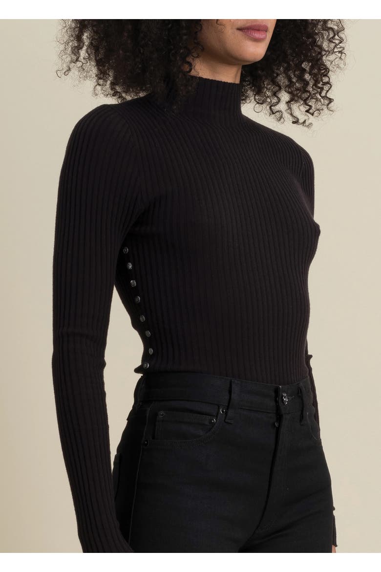 Benjamin Soft Silk-Blend Mock-Neck Sweater, Alternate, color, Black