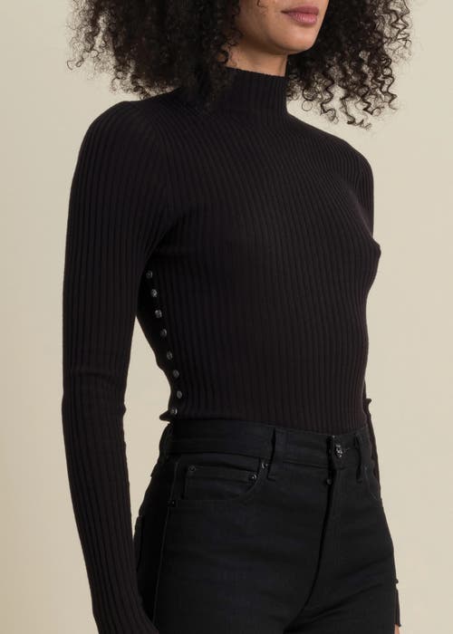 Contessa Mills Benjamin Soft Silk-blend Mock-neck Sweater In Black