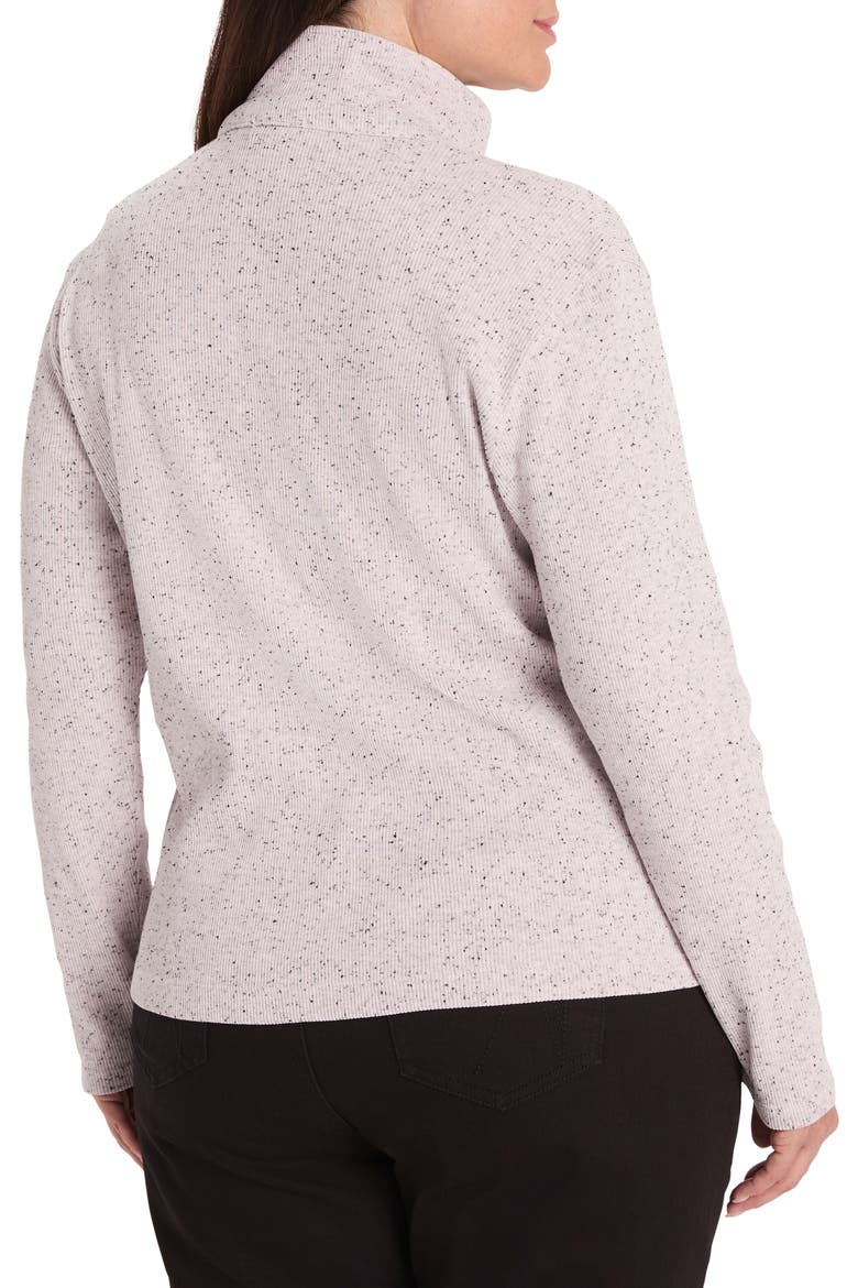 Long Sleeve Rib Polo, Alternate, color, CHERRY BLOSSOM