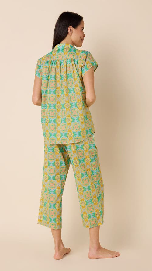 The Cat's Pajamas Voile Capri Set In Green