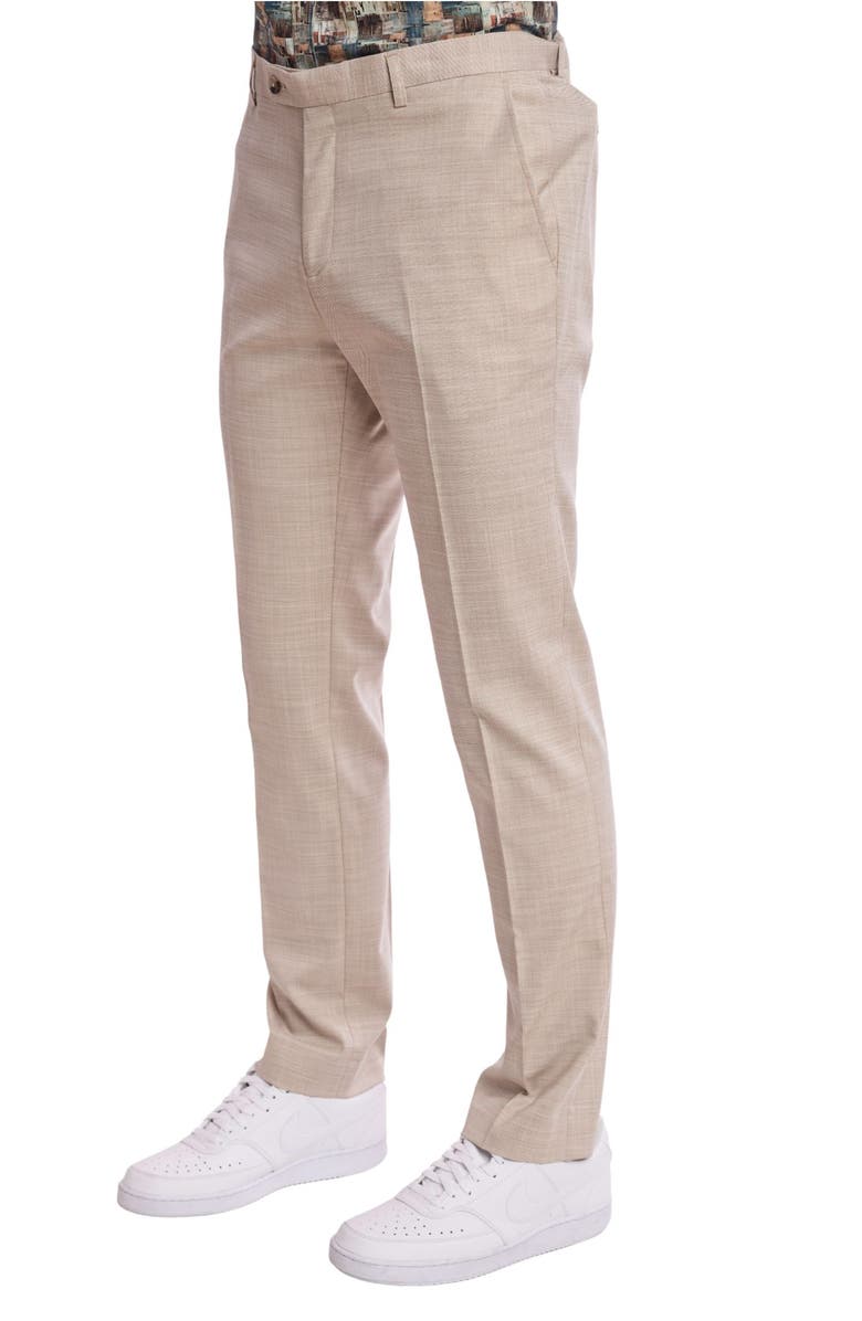 PAISLEY & GRAY Downing Slim Flat Front Crosshatch Dress Pants, Alternate, color,