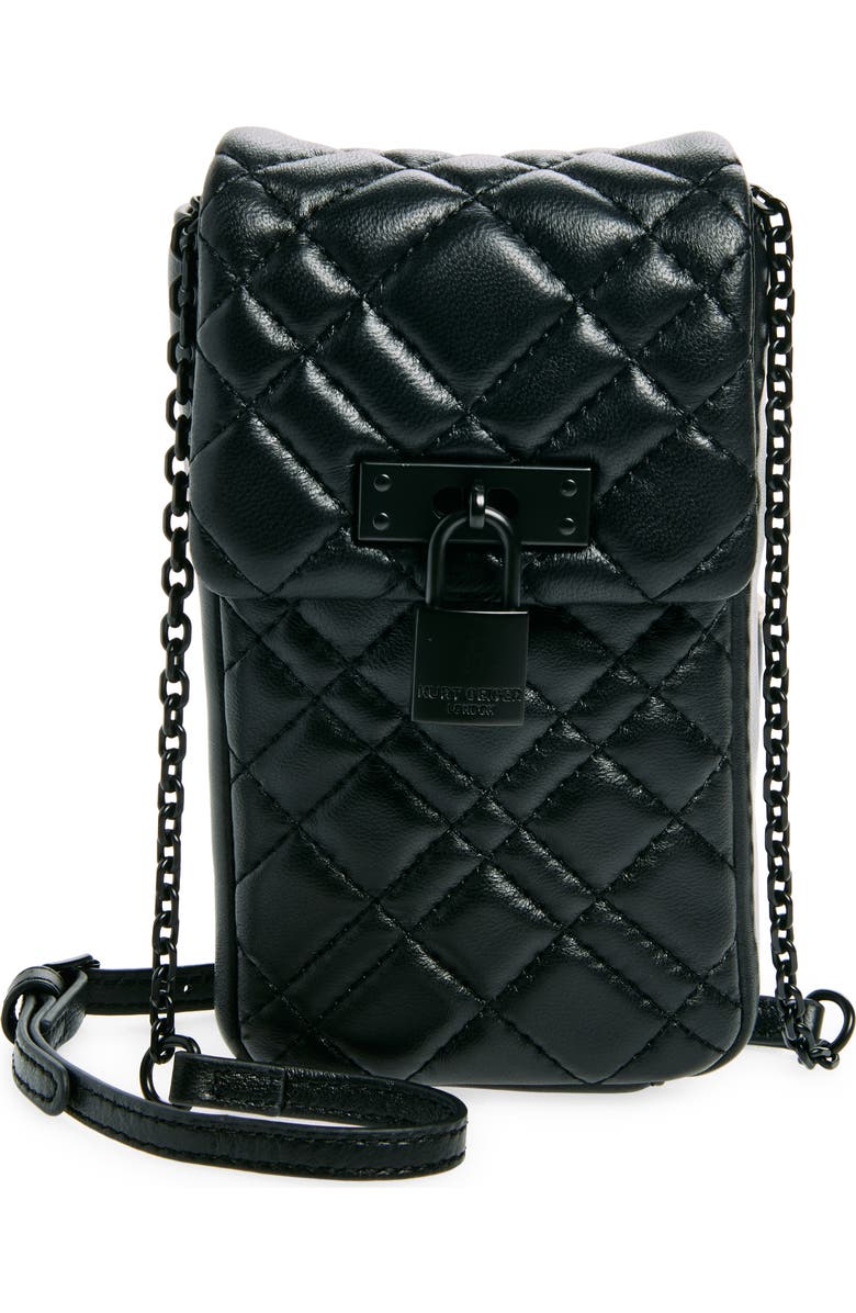 Kurt Geiger London Brixton Phone Crossbody Bag, Main, color, Black