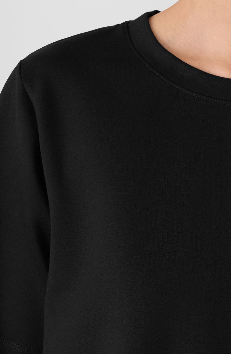 Eileen Fisher Crewneck Ponte T-Shirt, Alternate, color, Black