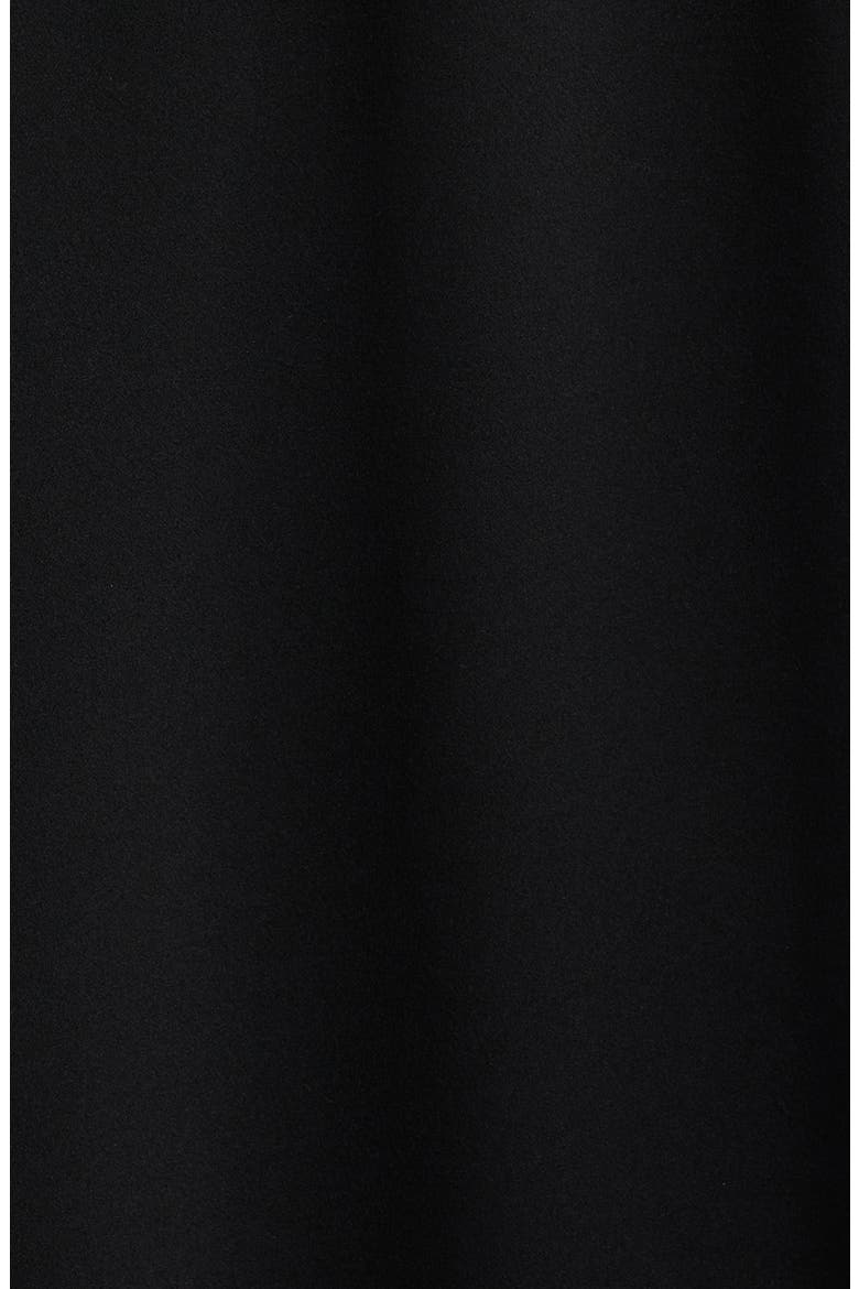 Side Button Cool Crepe Midi Dress, Alternate, color, ANNE BLACK