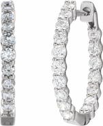 Ivy & Pearl Co. 1 CT Lab-Grown Diamond Hoop Earrings in 14K Gold