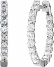Ivy & Pearl Co. 1 CT Lab-Grown Diamond Hoop Earrings in 14K Gold