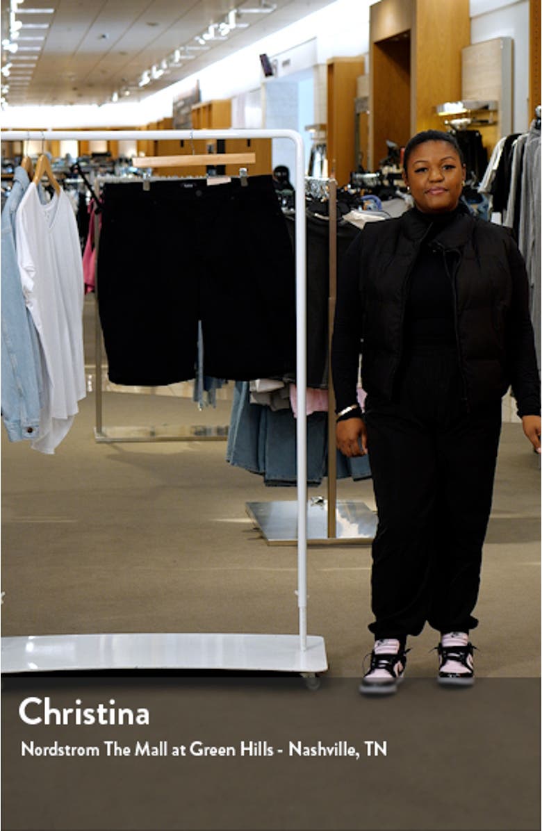 Briella Roll Cuff Denim Bermuda Shorts, sales video thumbnail