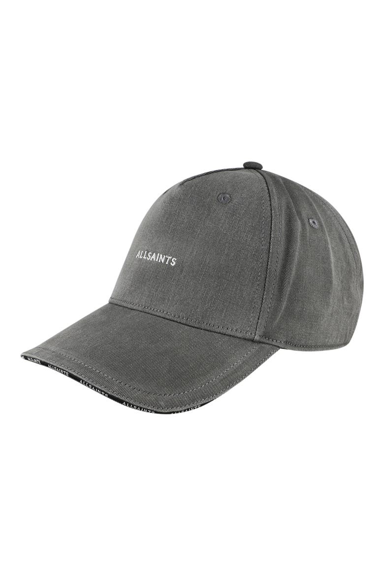 Sandwich Brim Logo Baseball Cap, Main, color, WASHED BLACK