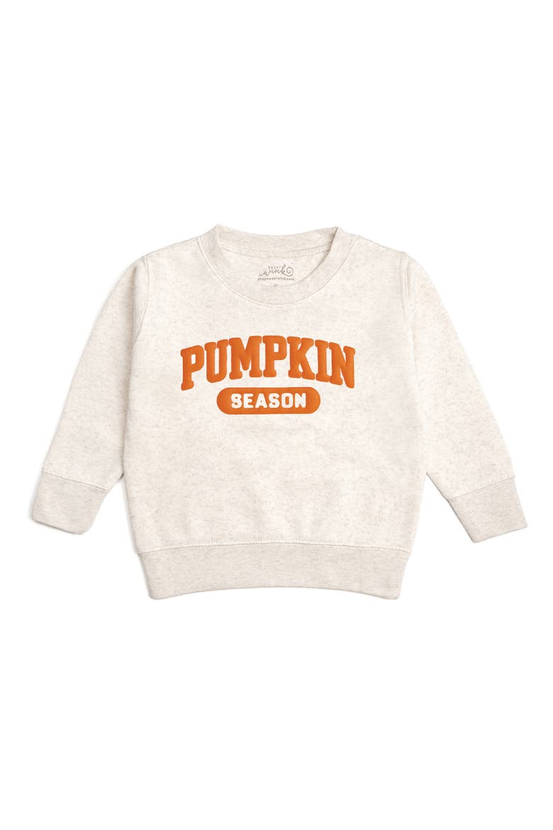 Pumpkin Season Puff Ink Sweatshirt, Main, color, Natural Heather