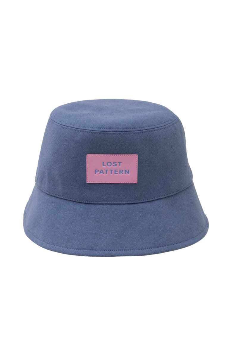 Lost Pattern "Forest" Cotton Reversible Bucket Hat, Main, color, Blue