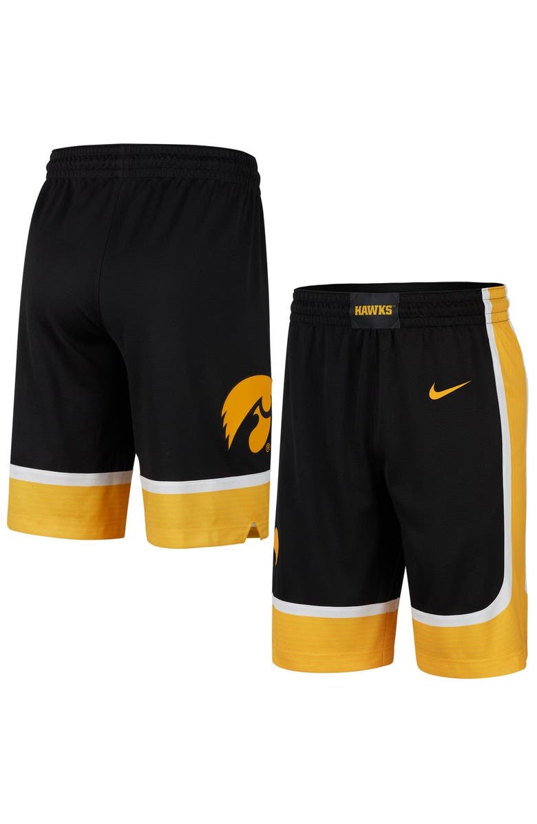 Nike Men's Nike Black Iowa Hawkeyes Replica Team Performance Basketball Shorts, Alternate, color,