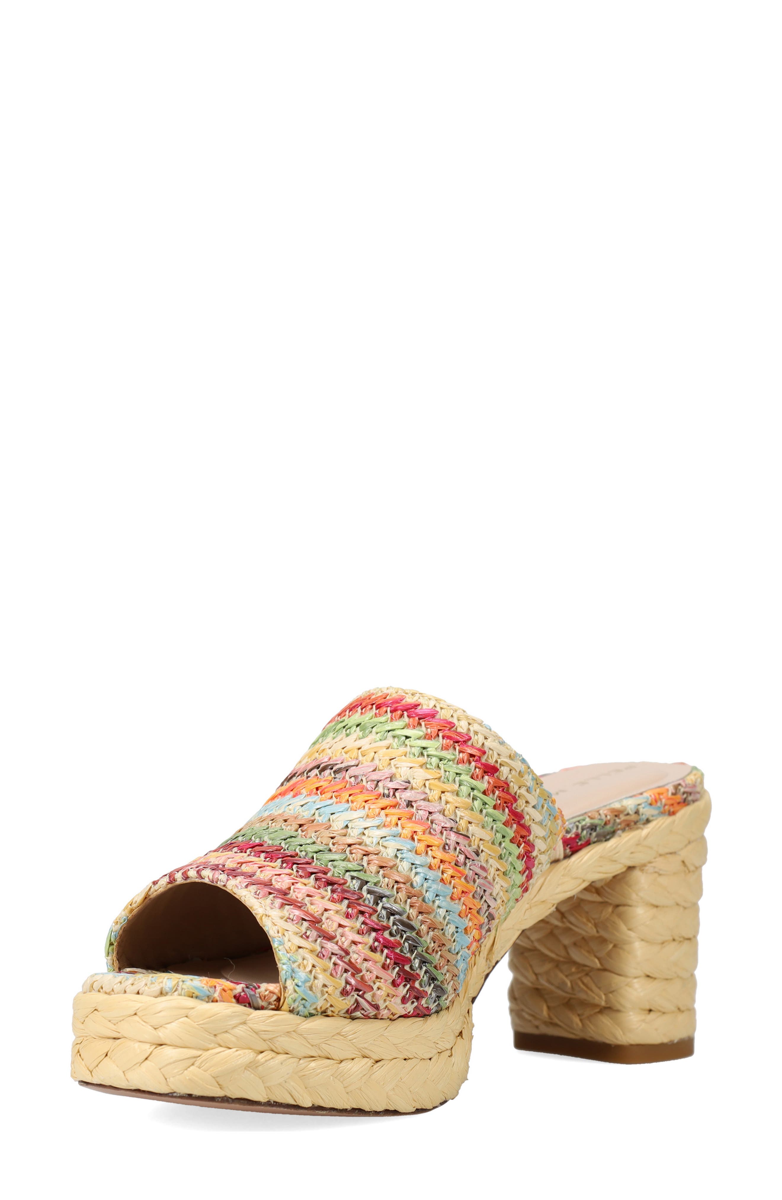 Capree Espadrille Platform Slide Sandal, Alternate, color, BEIGE MULTI