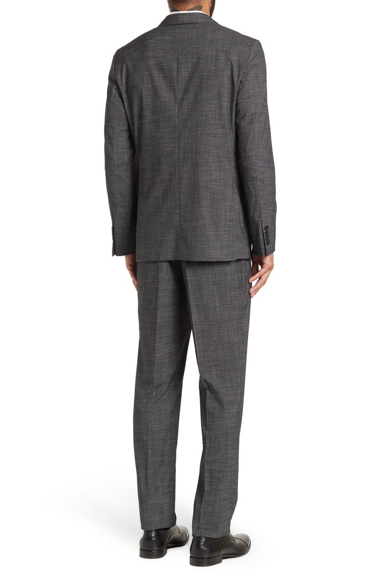 NORDSTROM RACK Two Button Notch Lapel Flat Front Trim Fit Suit, Alternate, color,