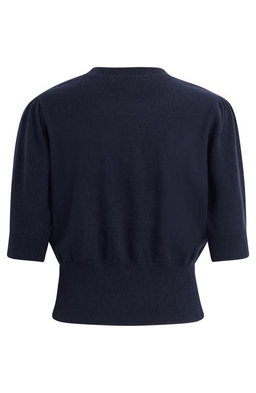 Shop Favorite Daughter The Elena Elbow Sleeve Cashmere Sweater In Navy