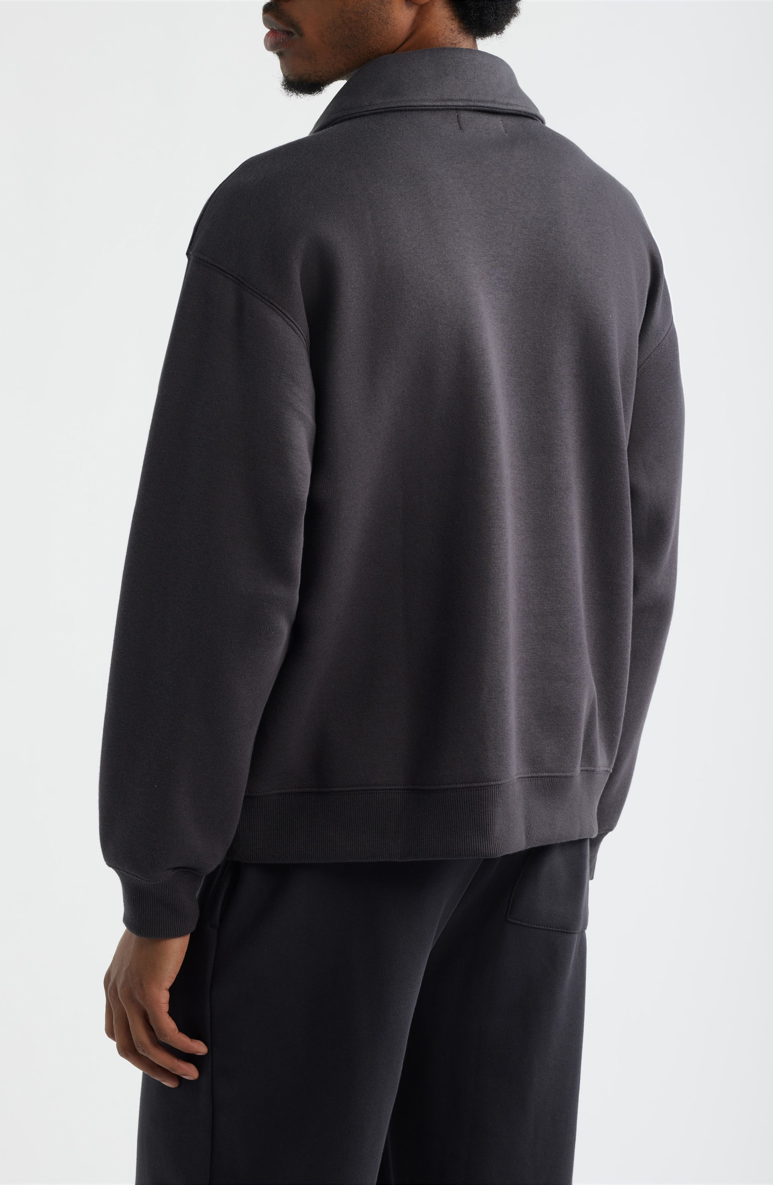 Polo Collar Cotton Blend Sweatshirt - image 2