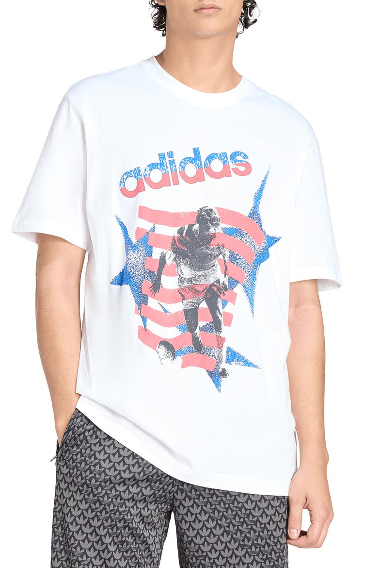 Archive Football Stars Graphic T-Shirt, Main, color, WHITE