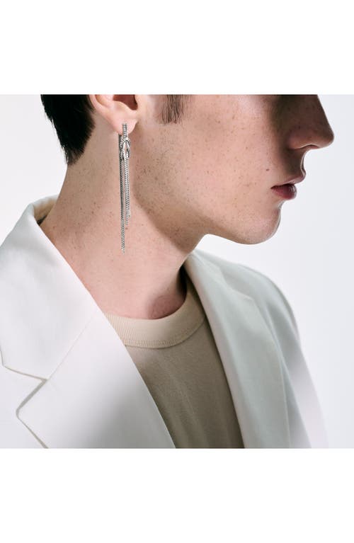 John Hardy Sterling Silver Love Knot Chain Drop Earrings In Silver
