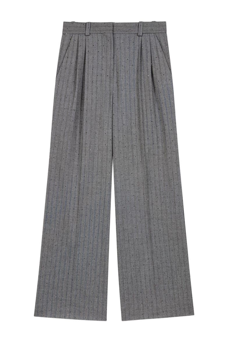 Rhinestone suit trousers, Alternate, color, Grey