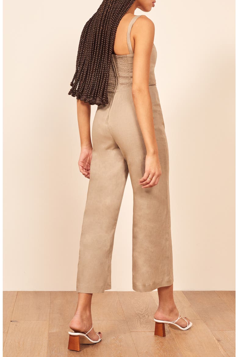 Kass Linen Jumpsuit, Alternate, color, KHAKI