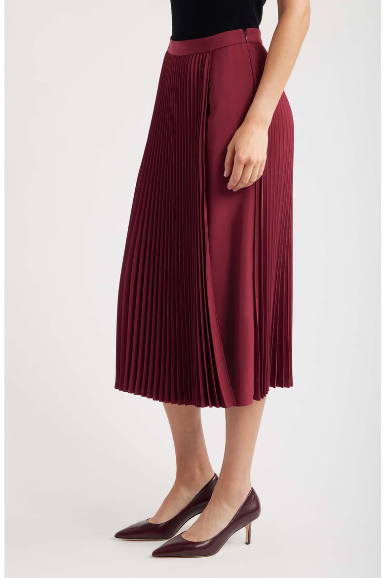 Vaklimt Pleated Midi Skirt, Alternate, color, RHODODENDRON