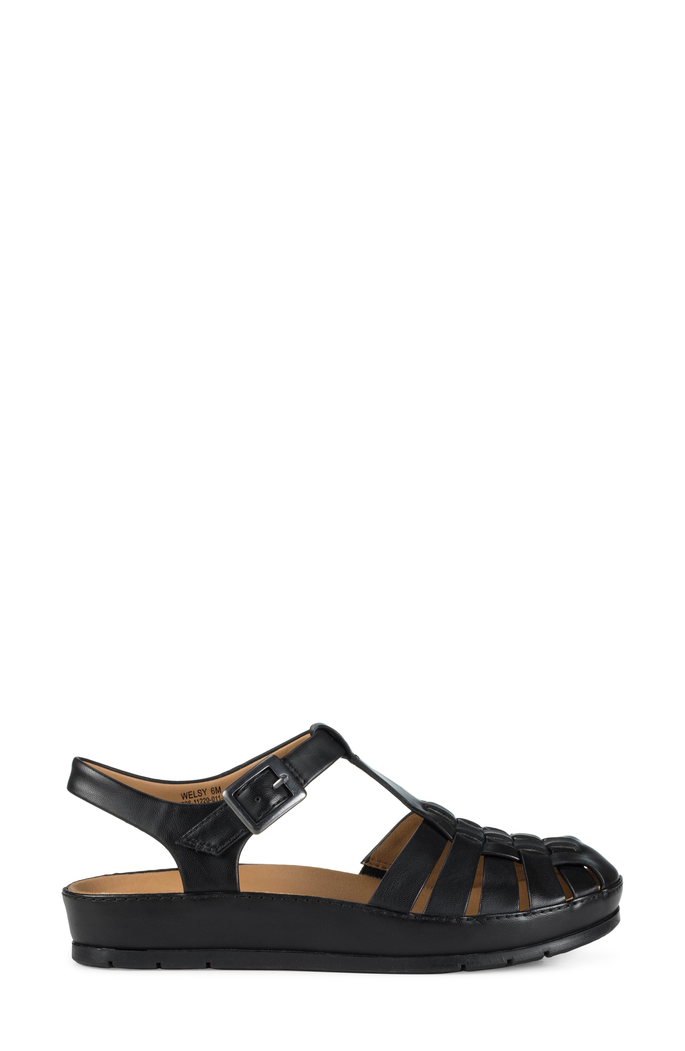 Welsy Fisherman Sandal, Alternate, color, BLACK
