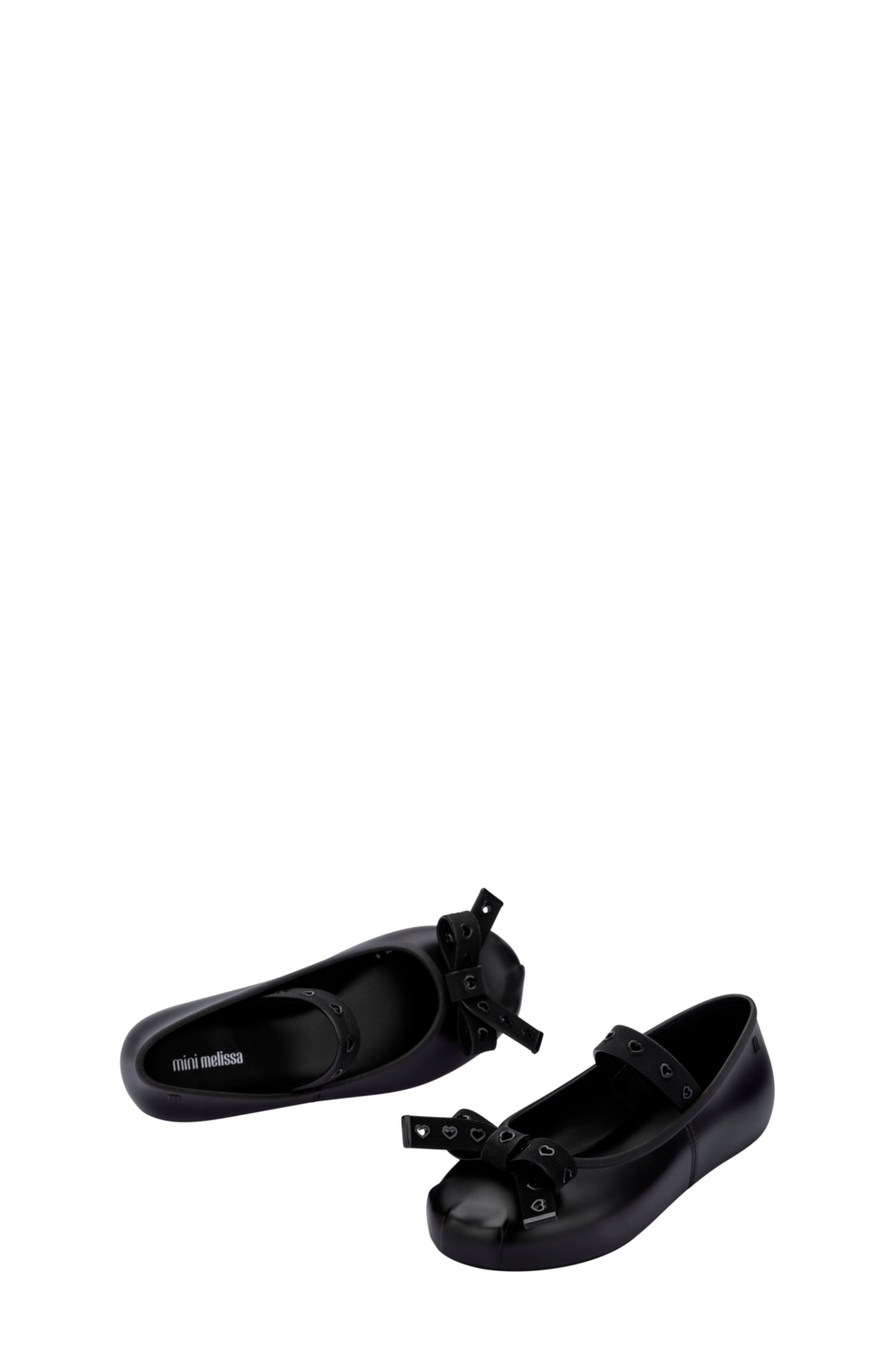 Mini Melissa Kids' Mini Sophie Crush Mary Jane Flat, Alternate, color, Black