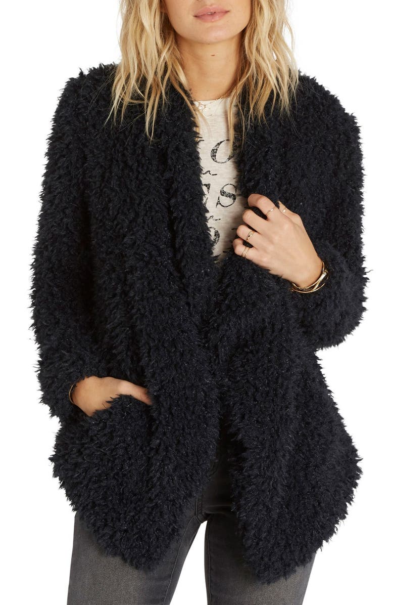 Billabong Do It Fur Love Faux Fur Jacket, Main, color, 