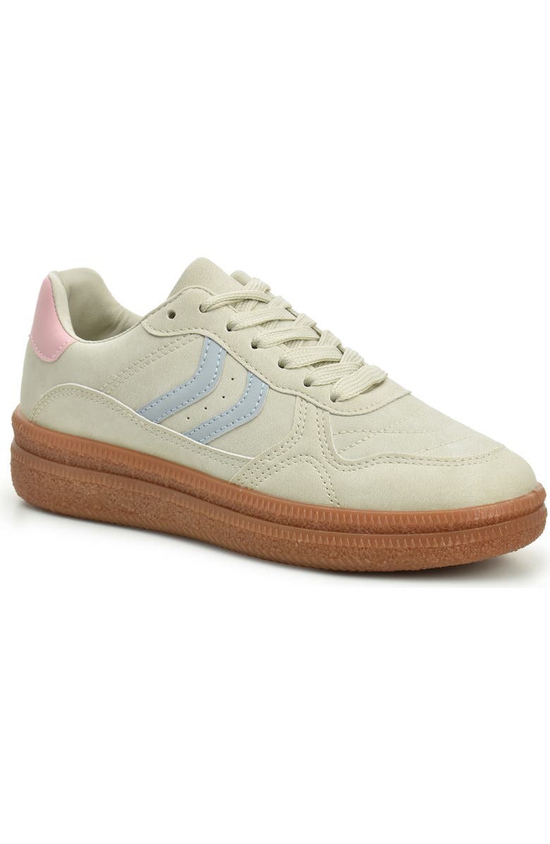 Nicole Miller Low Top Crepe Sole Sneaker, Main, color, Stone Blue Pink
