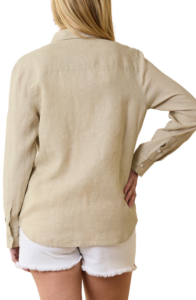 Tommy Bahama Coastalina Utility Linen Button-Up Shirt, Alternate, color, 