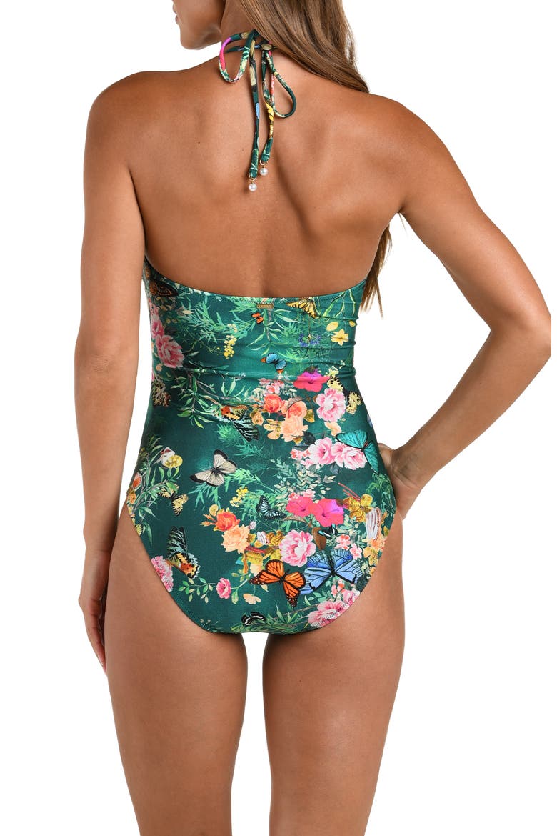 Shiva Cutout One-Piece Swimsuit, Alternate, color, GREEN MULTI