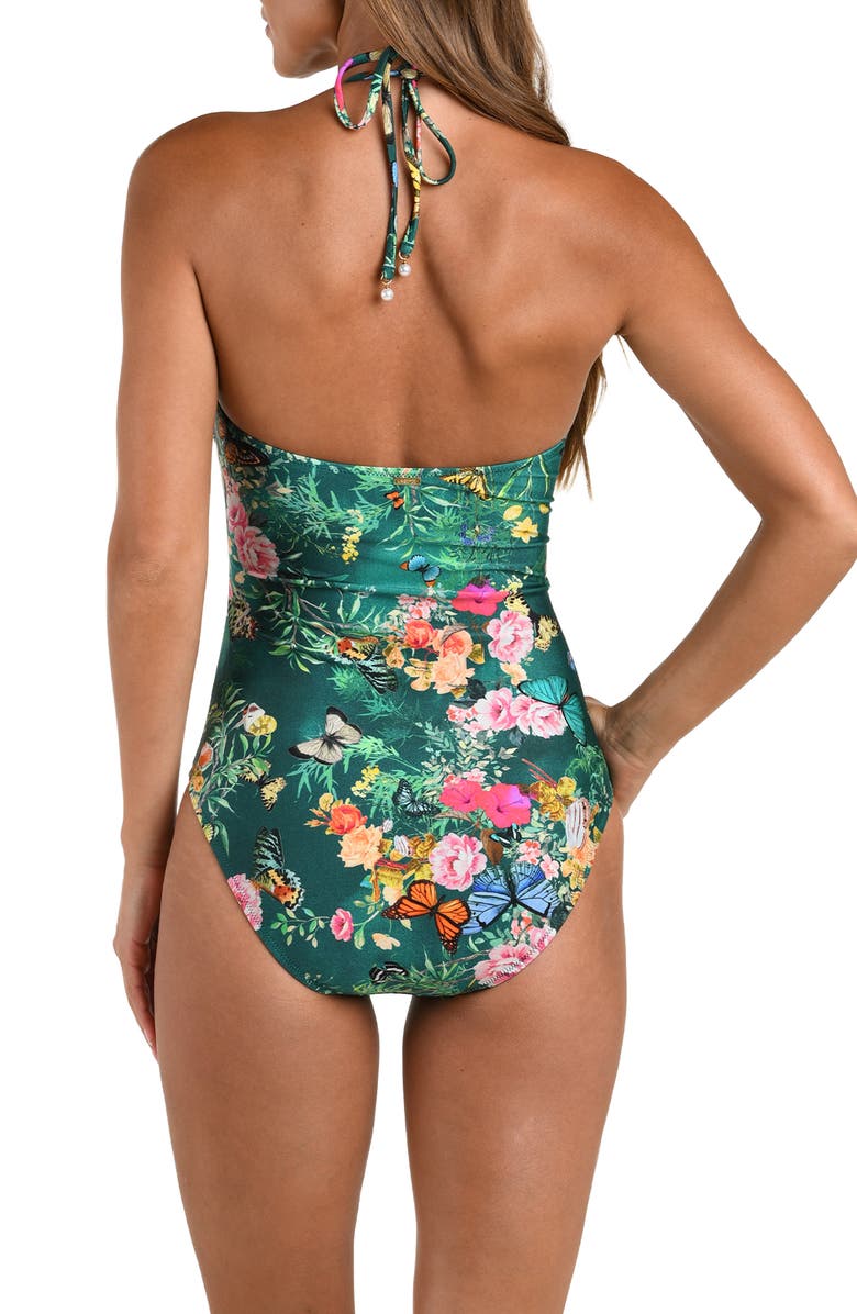 L'AGENCE Shiva Cutout One-Piece Swimsuit, Alternate, color, Green Multi