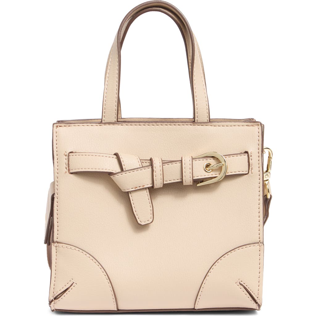 Madden Girl Buckle Mini Tote Bag In Taupe