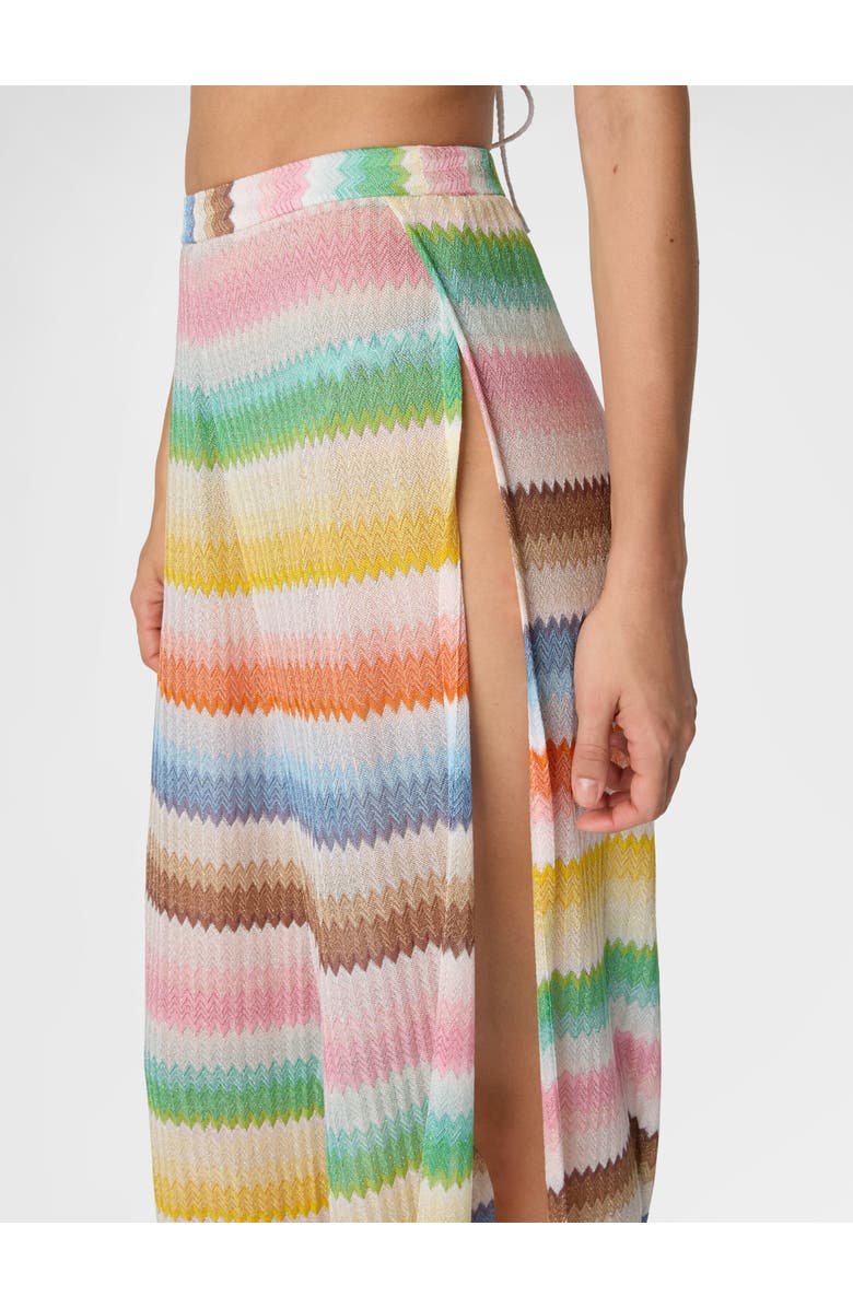 Missoni Beach Cover-up Pants With Dégradé Zigzag Pattern And Slits, Alternate, color, Multicoloured