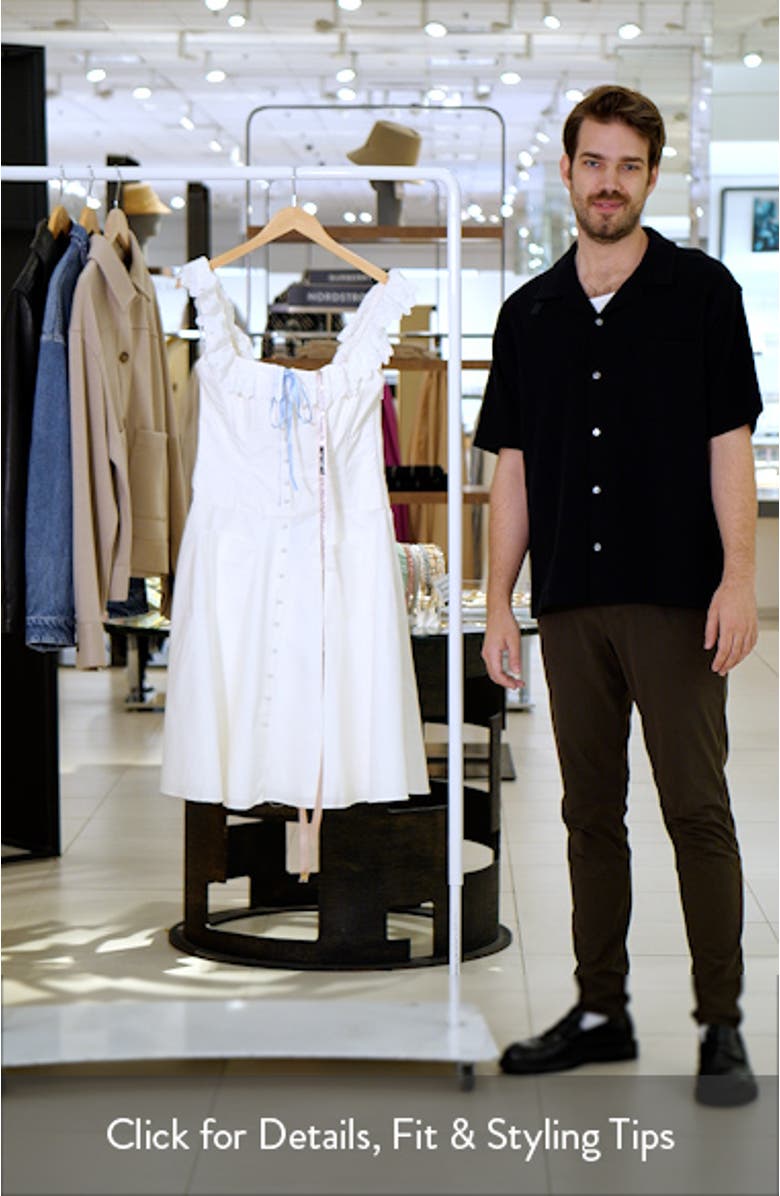 Mathilde Lace Trim Corset Midi Dress, sales video thumbnail