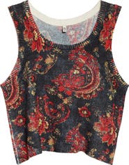R13 Floral Paisley Sweater Tank