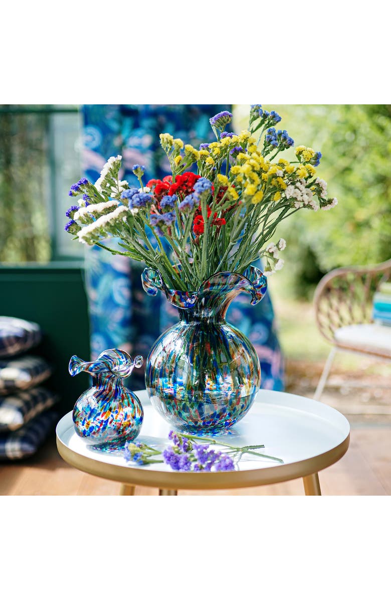 VIETRI Hibiscus Glass Carnevale Bud Vase, Alternate, color, Multi