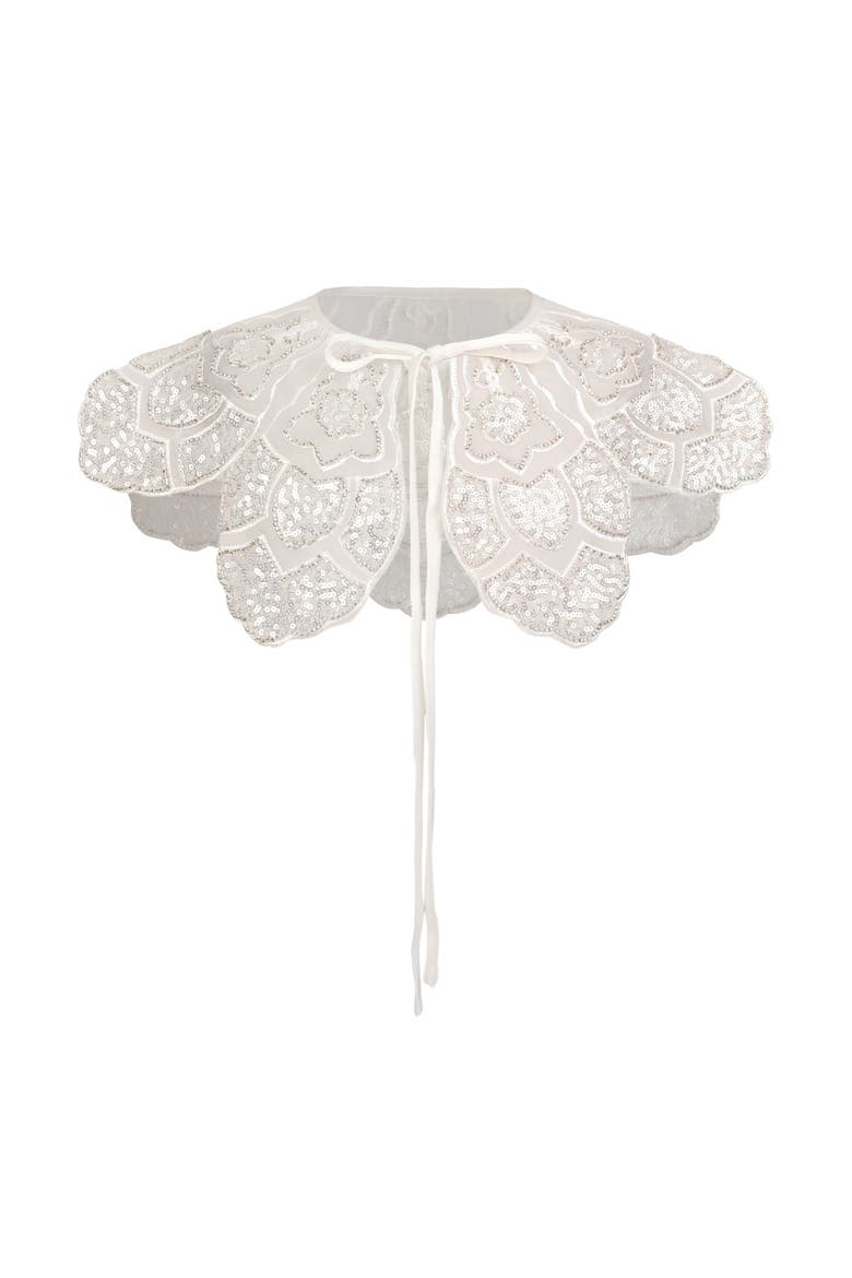 Floral Embroidered Stole, Main, color, White