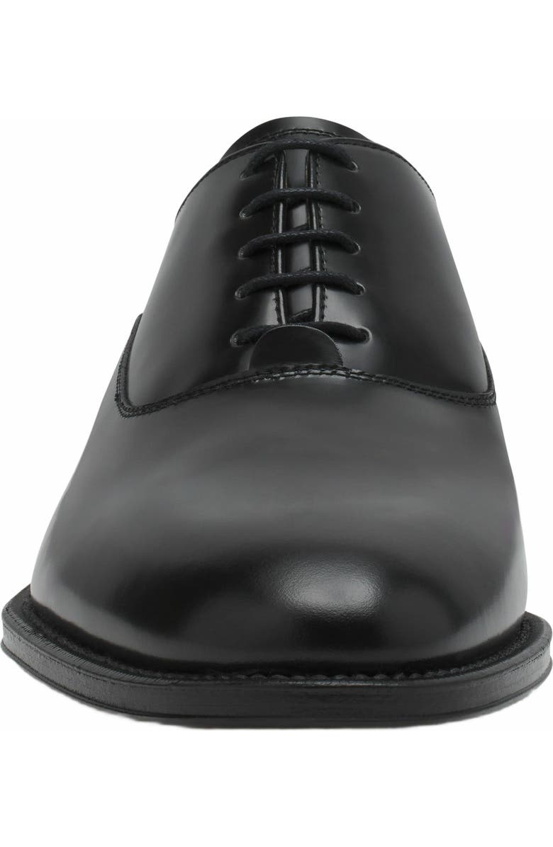 Lanvin Signature Leather Oxford Shoes, Alternate, color, Black
