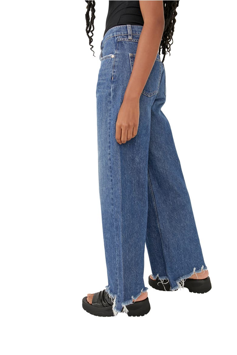 Straight Up Baggy Flare Jeans, Alternate, color, RIVERSIDE BLUE