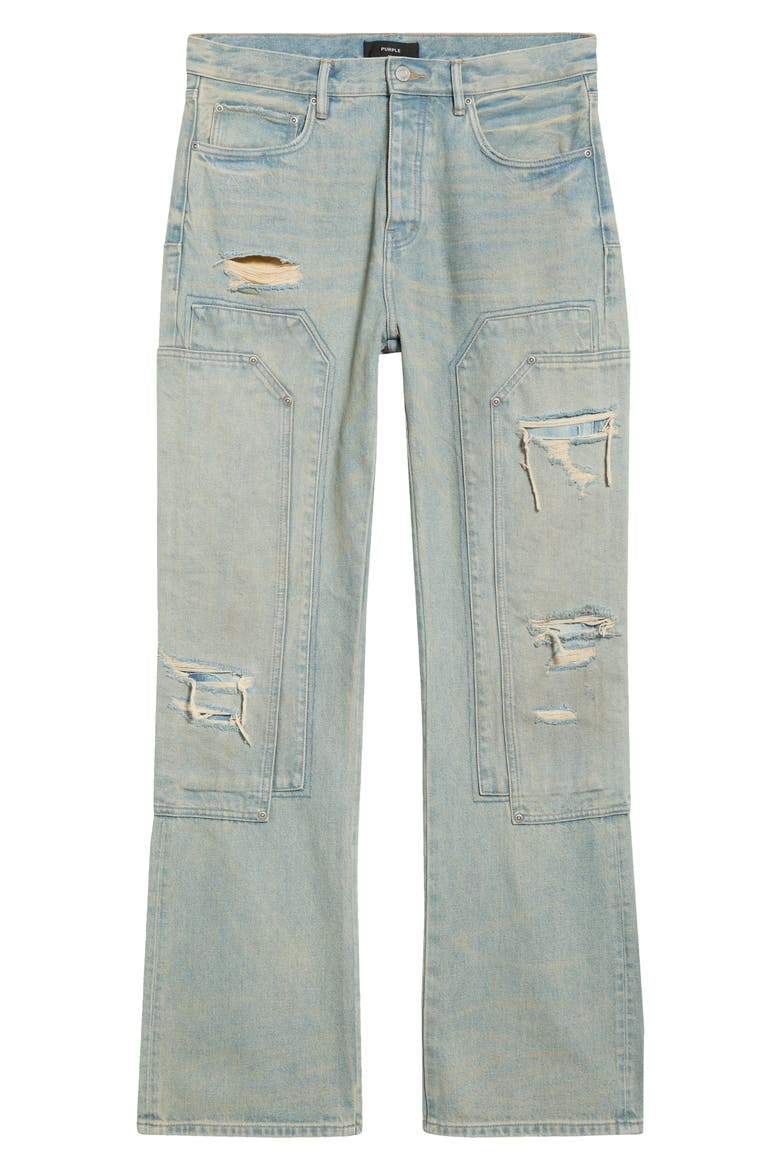 P026 Double Carpenter Bootcut Jeans, Alternate, color, MID INDIGO