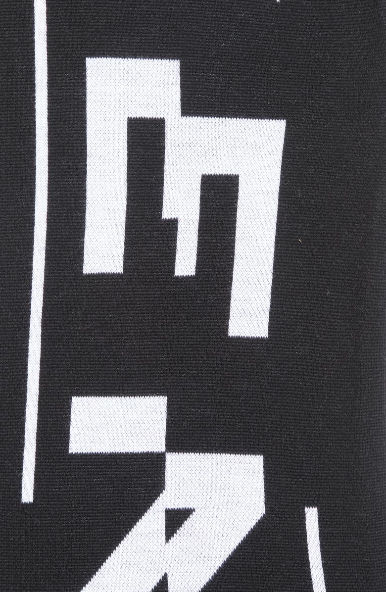 Givenchy Oversized Logo Wool Football Scarf, Alternate, color,