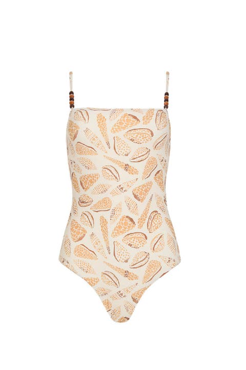 Shell Tides Print Serina Sculpt One Piece