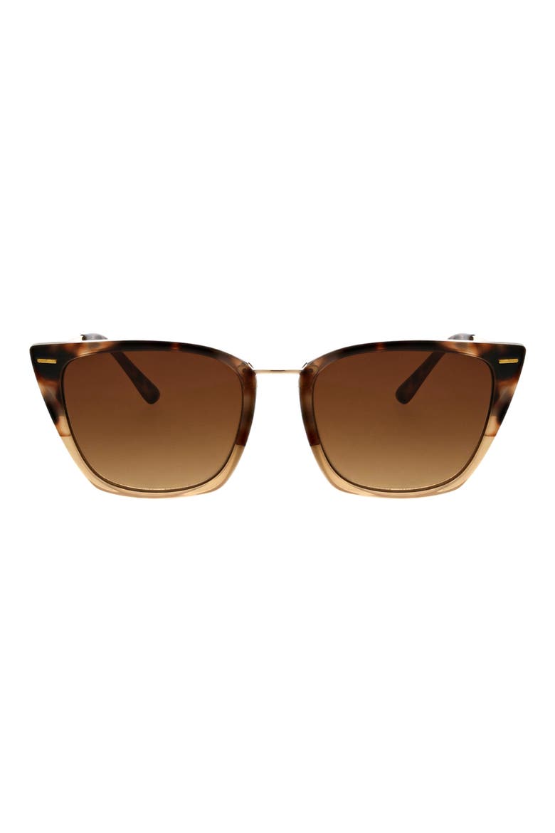54mm Cat Eye Metal Sunglasses, Main, color, BLUSH TORTOISE FADE