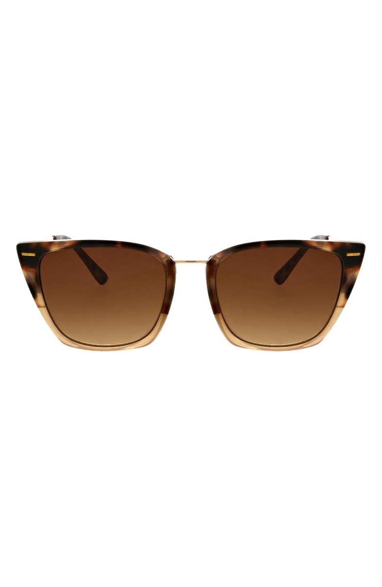 BCBGeneration 54mm Cat Eye Metal Sunglasses, Main, color, Blush Tortoise Fade