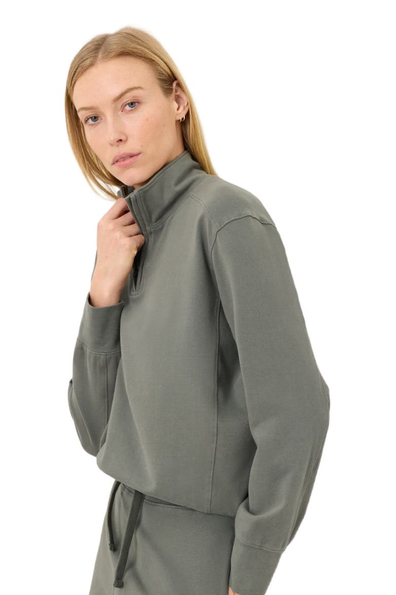 CloudKnit Half Zip, Alternate, color, Castor Green