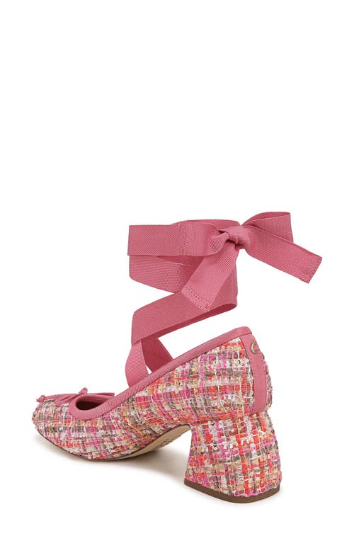 Circus Ny By Sam Edelman Della Lace-up Block-heel Ballet Pumps In Pink Multi