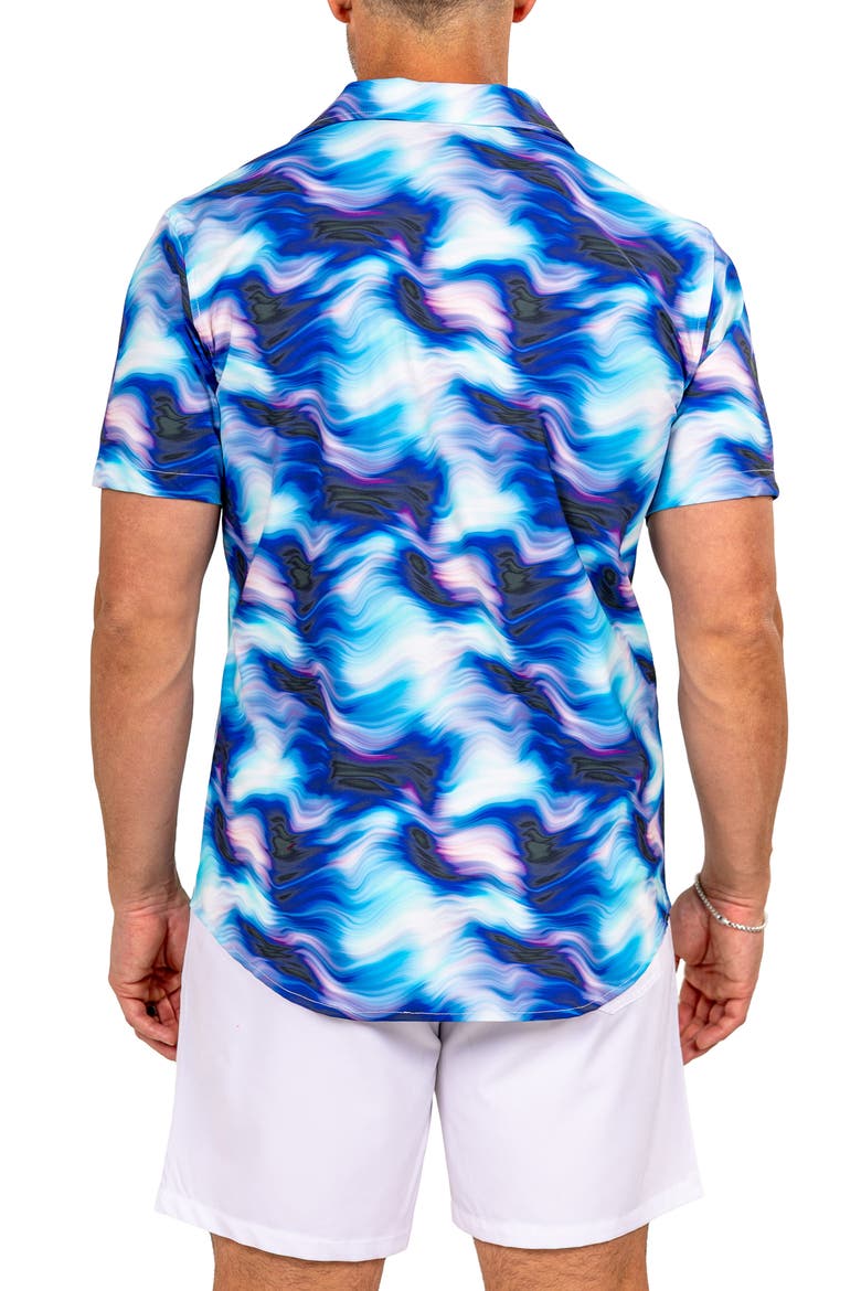 Marthy Blue Camp Shirt, Alternate, color, BLUE